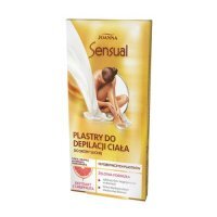 Joanna Sensual Żelowe plastry do depilacji ciała z grejpfrutem do skóry suchej, 12 szt.