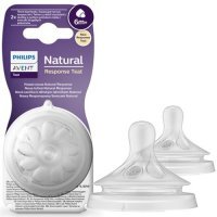 AVENT NATURAL Response Smoczek na butelkę duży przepływ 6m+ 2 sztuki SCY966/02