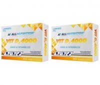2 x ALLNUTRITION VIT D3 4000 w oleju lnianym 60 kapsułek