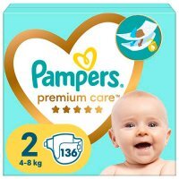 PAMPERS PREMIUM CARE 2 (4-8kg) 136 sztuk
