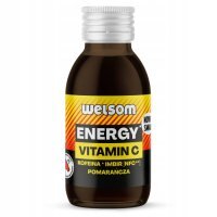 WELSOM ENERGY VITAMIN C SHOT Kofeina + imbir + pomarańcza, 100 ml