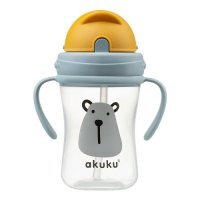 AKUKU Bidon z chowaną słomką MIŚ 300ml (A0203)