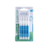 Sunstar GUM Bi-Direction Szczoteczki międzyzębowe 0,9mm (niebieskie 2314), 6 szt.