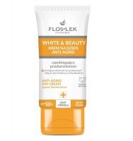FLOSLEK WHITE & BEAUTY Krem na dzień ANTI-AGING zapobiegający przebarwieniom SPF50 30 ml