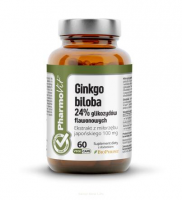 PHARMOVIT Ginkgo biloba 24% glikozydów flawonowych 60 kapsułek