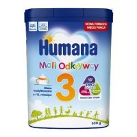 HUMANA 3 Mali Odkrywcy Mleko modyfikowane po 12. miesiącu proszek 650 g
