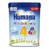 HUMANA 4 Mali Odkrywcy Mleko modyfikowane po 24. miesiącu proszek 650 g