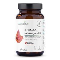 AURA HERBALS Ashwagandha KSM-66 Korzeń 200 mg 120 kapsułek
