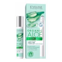 Eveline Organic Aloe + Collagen Nawilżający roll-on modelujący kontur oczu, 15 ml