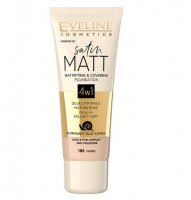 EVELINE SATIN MATT Matująco - kryjący podkład 4 w 1 NR 103 Naturalny