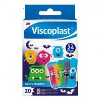 VISCOPLAST Plastry dziecięce MONSTERS 20 sztuk