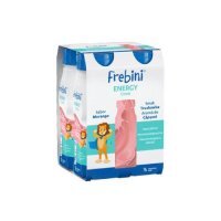 FREBINI Energy DRINK płyn o smaku truskawkowym 4 x 200 ml