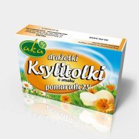 KSYLITOLKI drażetki pudrowe pomarańczowe bez cukru 40 g AKA
