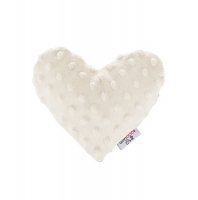 BOCIOLAND Termofor z pestek wiśni serce minky ECRU