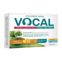 VOCAL o smaku miodowo - cytrynowym 24 MIĘKKIE pastylki do ssania