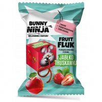 BUNNY NINJA FRUIT FLUK Przekąska owocowa o smaku jabłko truskawka 15 g