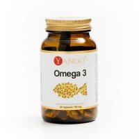 YANGO Omega 3 dla dzieci EPA + DHA smak truskawkowy, 60 kaps.