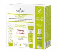 FLOSLEK ANTI ACNE 24H SYSTEM Zestaw Redukcja sebum i niedoskonałości krem 50ml +serum 50ml +tonik 50