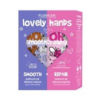Floslek Hand Care Zestaw Naprawcza kuracja do rąk peeling, 50 ml + maska odżywcza, 50 ml