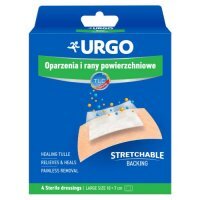 URGO Oparzenia i rany powierzchniowe duży format 4 sztuki