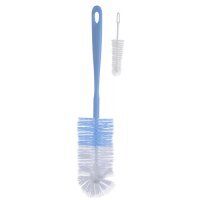 BABYONO Szczotka do butelek i smoczków z mini szczoteczką niebieska (721/01)