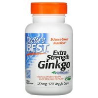 DR BEST Extra Strength Ginkgo (ekstrakt z miłorzębu) 120 mg, 120 kaps.