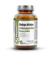 PHARMOVIT Ginkgo biloba + Aswagandha 60 kapsułek