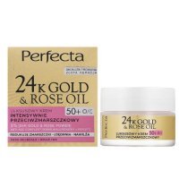 PERFECTA 24K GOLD&ROSE OIL Luksusowy krem przeciwzmarszczkowy na dzień i na noc 50+ 50 ml