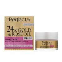 PERFECTA 24K GOLD&ROSE OIL Luksusowy krem przeciwzmarszczkowy na dzień i na noc 70+ 50 ml