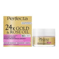 PERFECTA 24K GOLD&ROSE OIL Luksusowy krem przeciwzmarszczkowy na dzień i na noc 80+ 50 ml