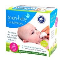 BRUSH-BABY DENTAL WIPES Chusteczki higieniczne do czyszczenia dziąseł i pierwszych ząbków 28 sztuk