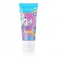 BRUSH-BABY Pasta do mycia zębów z motywem flaminga dla dzieci w wieku 3+ lat TUTTI-FRUTTI 50 ml