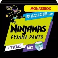 PAMPERS NINJAMAS PANTS 7 (17-30 kg) Pieluchomajtki chłopiec 4-7 lat 60 sztuk