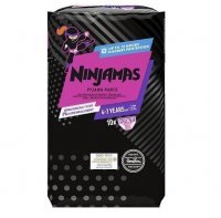PAMPERS NINJAMAS PANTS 7 (17-30 kg) Pieluchomajtki dziewczynka 4-7 lat 10 sztuk