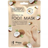BEAUTY FORMULAS Maska do stóp z olejem kokosowym 1 sztuka