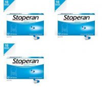 STOPERAN 18 kapsułek, na biegunkę x 3 opakowania