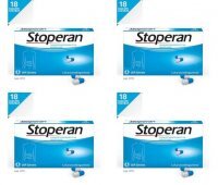 STOPERAN 18 kapsułek, na biegunkę x 4 opakowania