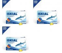 ISKIAL olej z wątroby rekina z witaminą D 120 kapsułek x 3 opakowania