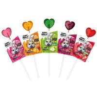 BUNNY NIJA Lizak owocowy bez cukru o różnych smakach, 1 sztuka