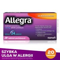 Allegra 120 mg, 20 tabletek powlekanych