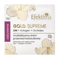 EFEKTIMA Gold Supreme Multiaktywny krem przeciwzmarszczkowy 24K + Kolagen + Orchidea Odżywienie 70+, 50 ml