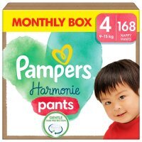 Pampers Harmonie Baby Pieluchomajtki rozmiar 4 9kg-15kg, 168 sztuk