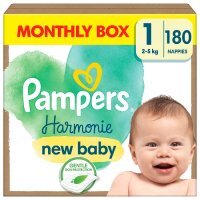 Pampers Harmonie Pieluszki rozmiar 1 New Born 2-5kg, 180szt.