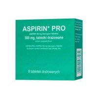 ASPIRIN PRO 500mg, 8 tabletek drażowanych Delfarma