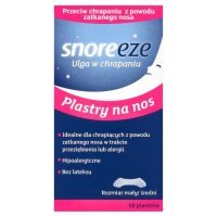 Snoreeze Ulga w chrapaniu Plastry na nos, rozmiar mały / średni, 10 szt.