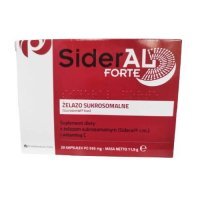 SiderAL Forte Żelazo sukrosomalne, 20 kapsułek