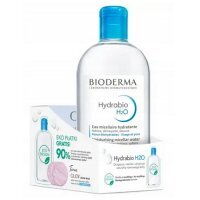 BIODERMA HYDRABIO H2O Płyn micelarny, 500 ml + EKO Płatki wielorazowego użytku GLOV, 3 szt.