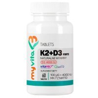 MYVITA Witamina K2 + D3 Forte 60 tabletek
