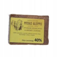MYDŁO ALEPPO Oryginalne syryjskie mydło z Aleppo oliwkowo - laurowe 40%, 180 g
