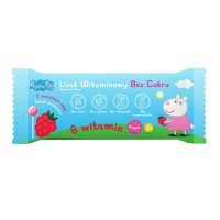 PEPPA PIG Lizak witaminowy bez cukru smak malinowy, 1 sztuka